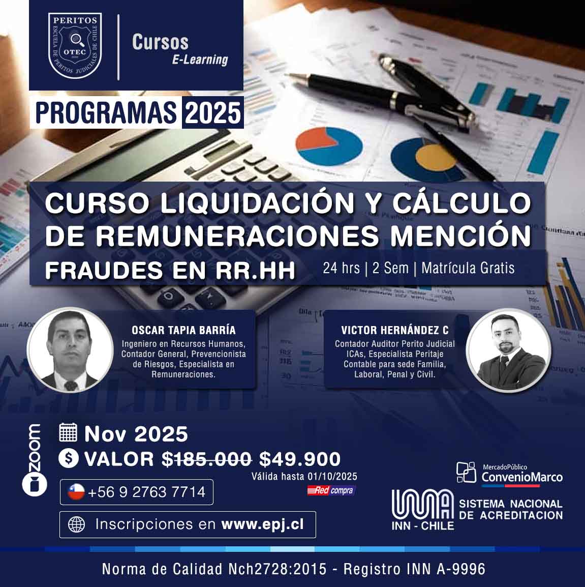 Curso Liquidacion y Calculo de Remuneraciones Mencion Fraudes en RRHH